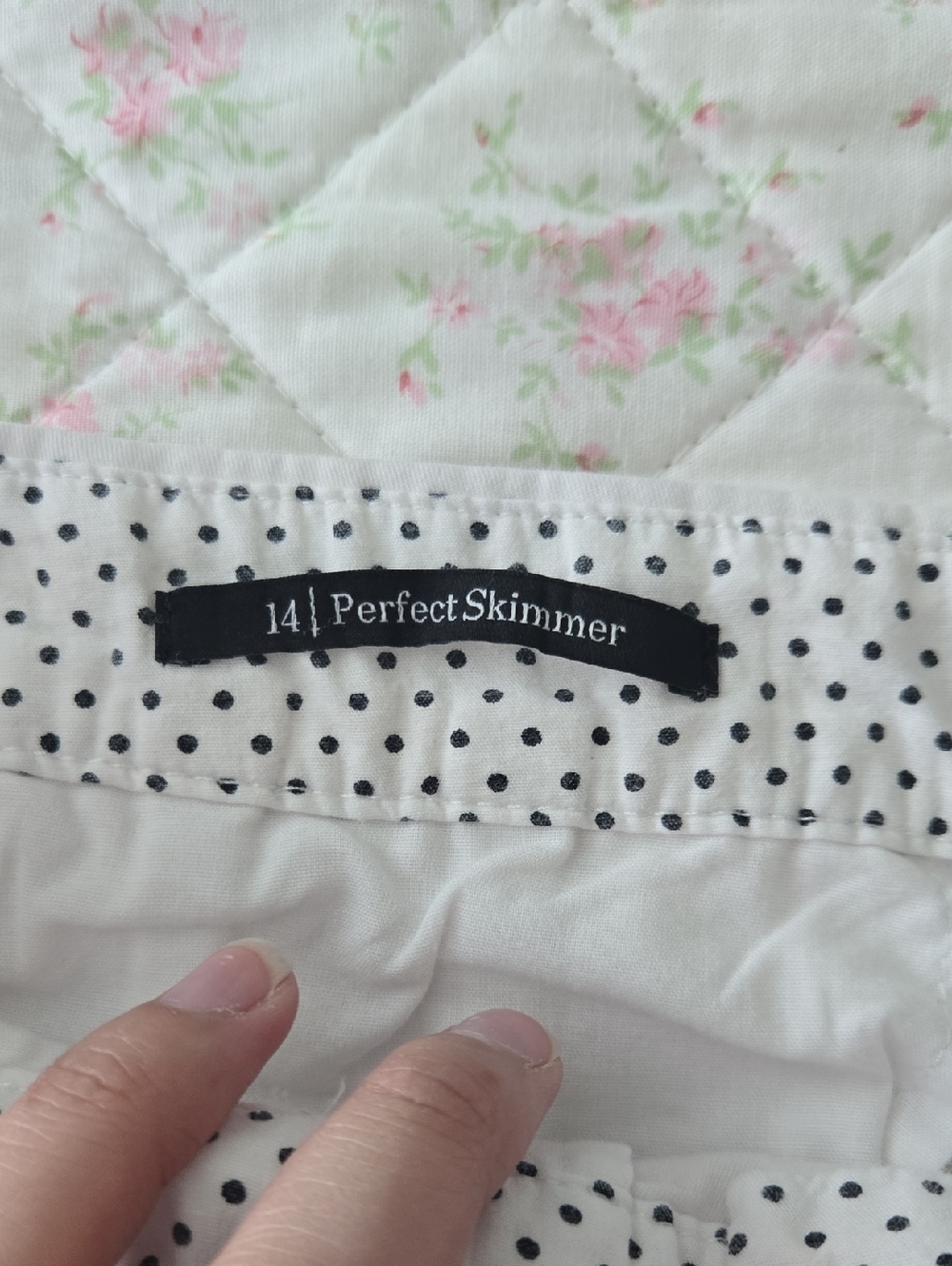 Talbots White Polka Dot Trim Pants - Picture 2 of 10